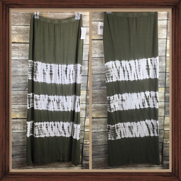 i jeans by Buffalo Dresses & Skirts - Jeans By Buffalo Military Green Tye Dye Maxi Skirt